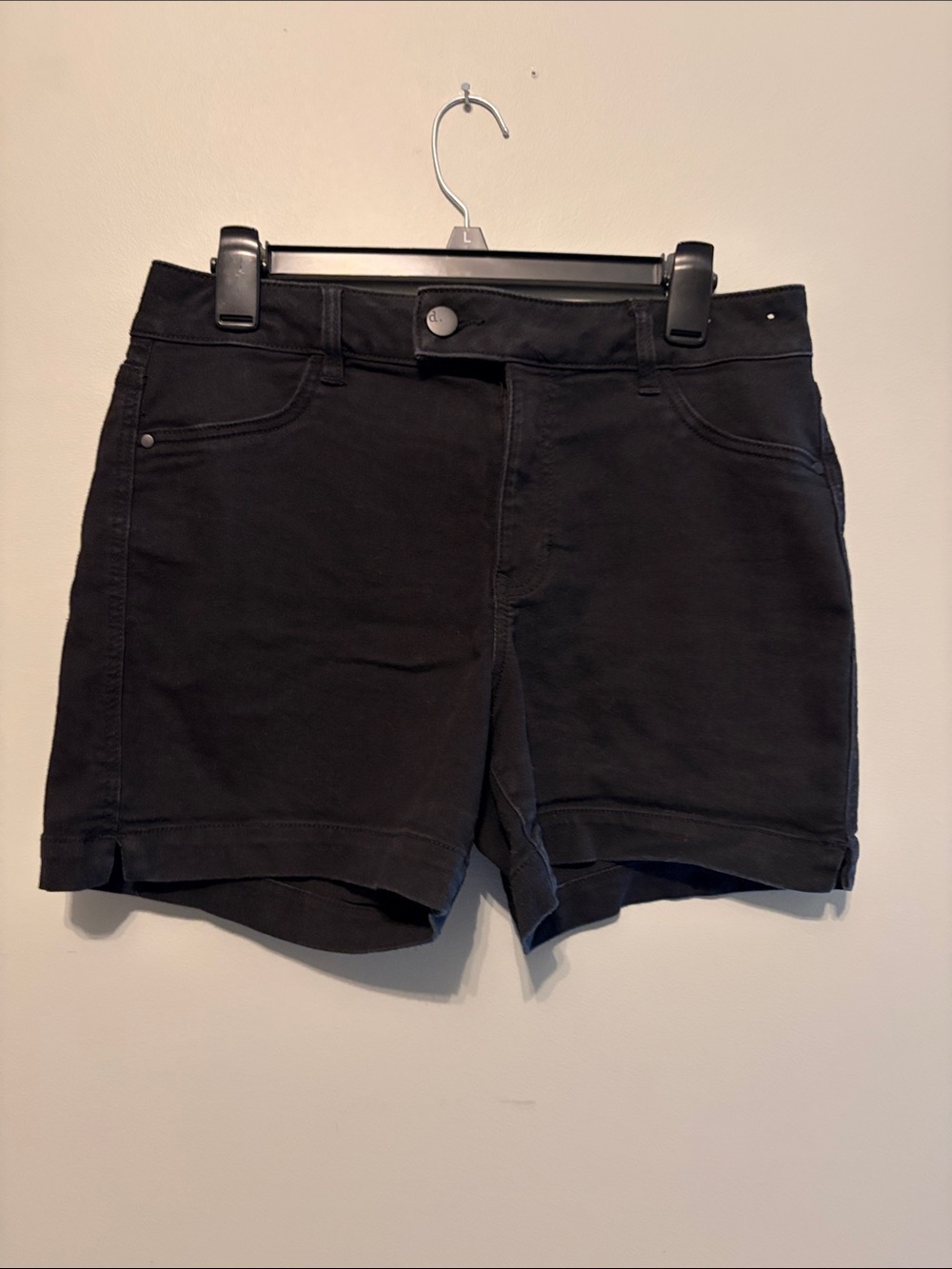 Women’s Black Stretch Denim Shorts